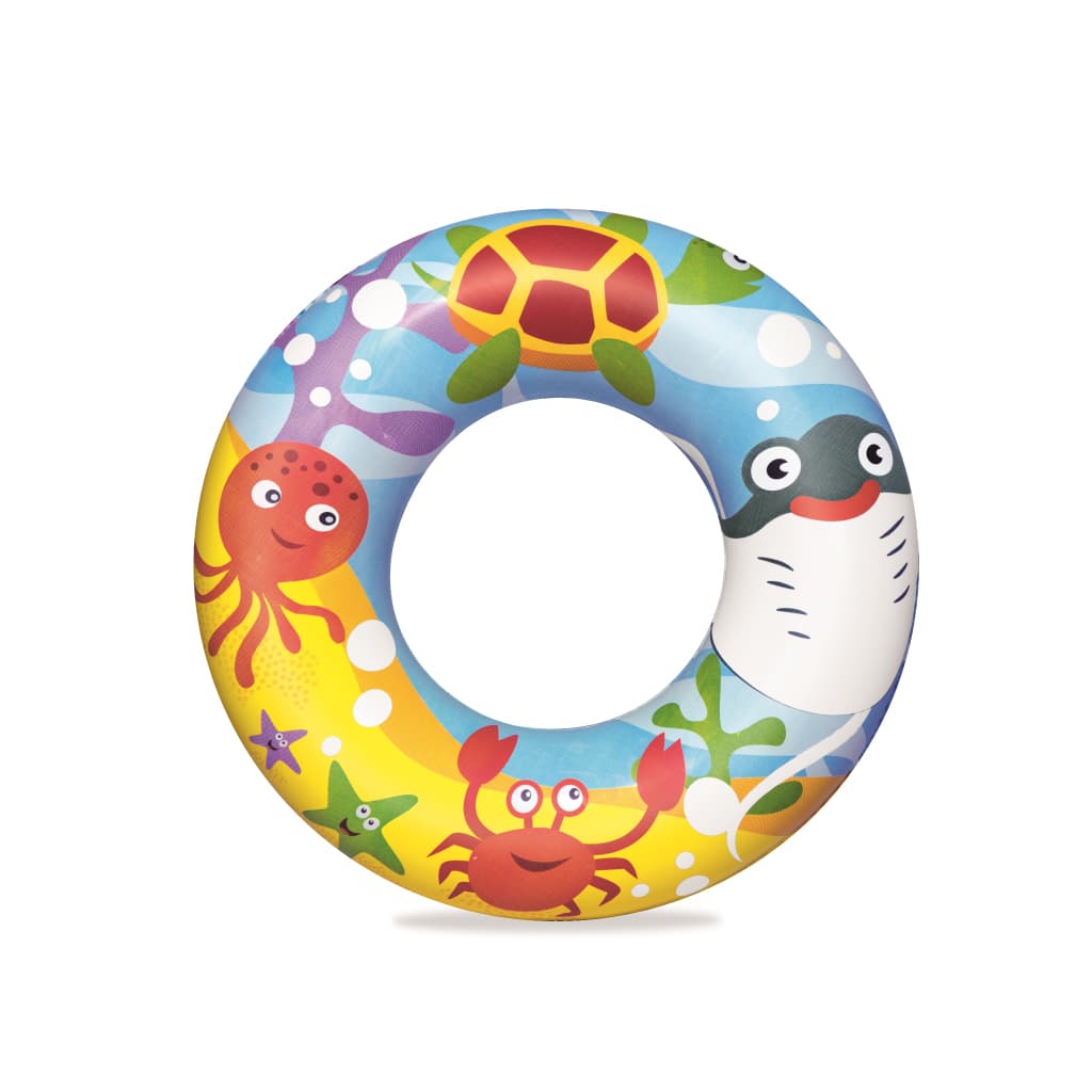 Piscine Ronde Gonflable Avec Bouée Et Ballon De Plage 122 x 20 cm Bestway #51124 — صورة 5
