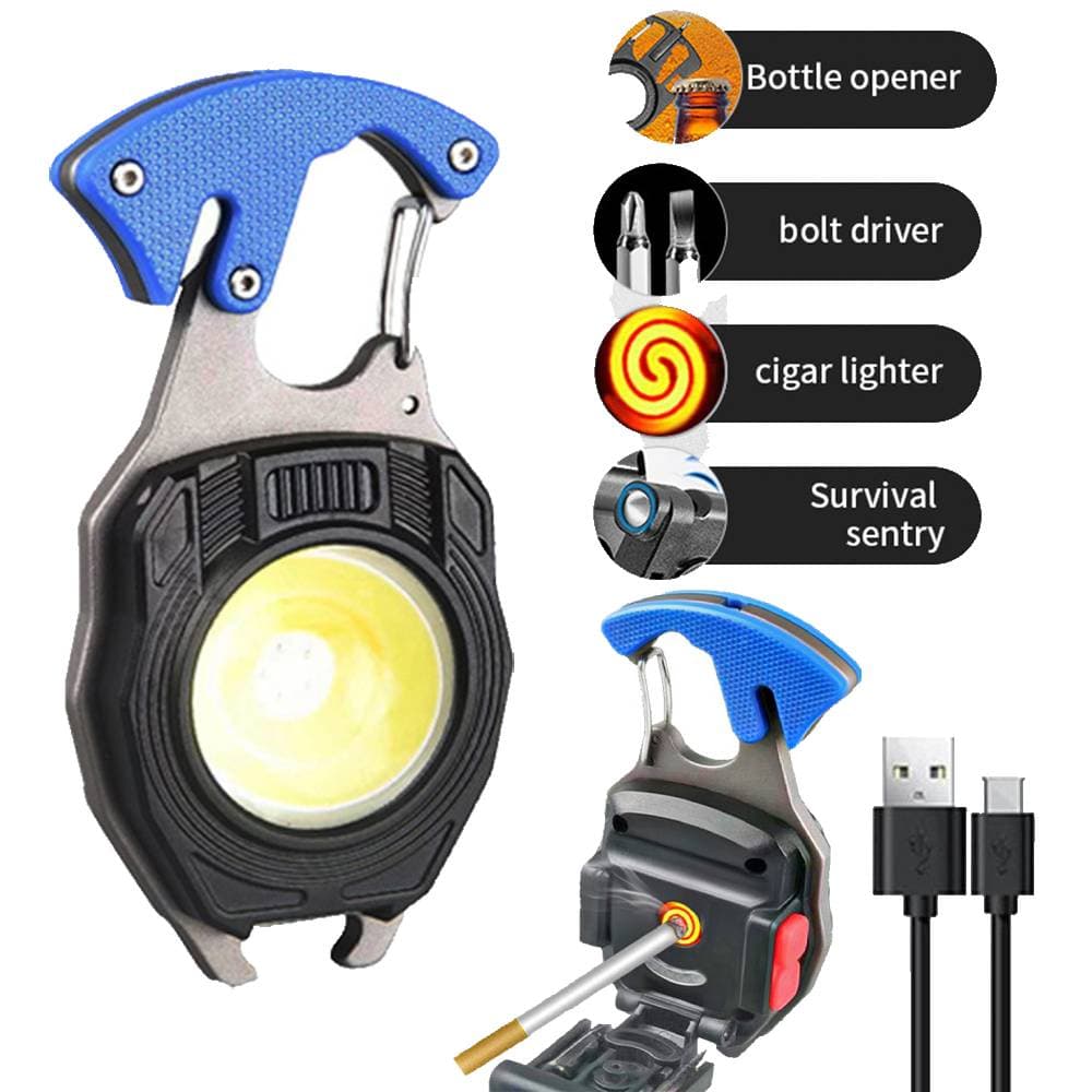 lampe de poche multifonctionnelle étanche Rechargeable à LED en alliage d'aluminium — صورة 4