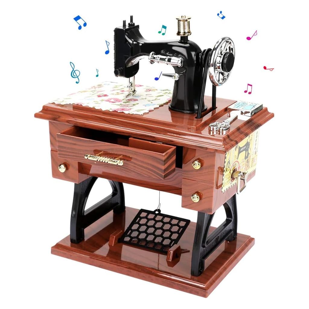 Boîte à Musique Miniature Machine à Coudre – ماكينة خياطة موسيقية — صورة 1