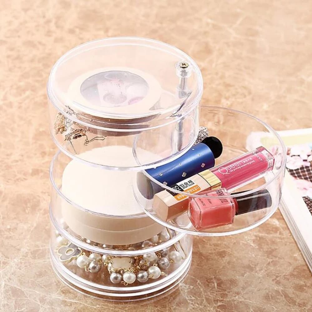 Organisateur de maquillage rotatif à 360 degrés en cristal acrylique — صورة 6