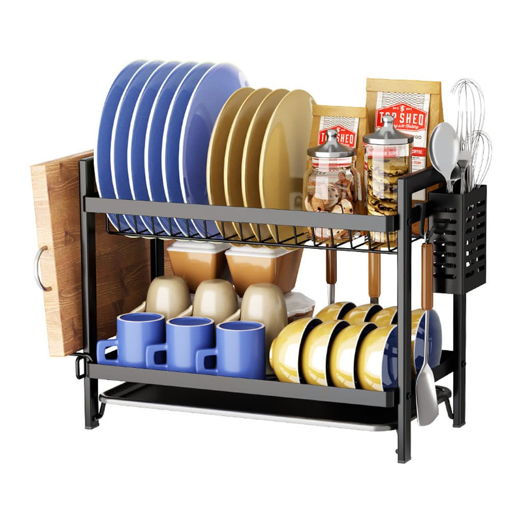 Égouttoir à Vaisselle 2 Niveaux Gold pour Comptoir de Cuisine – حامل أواني ذهبي — صورة 7