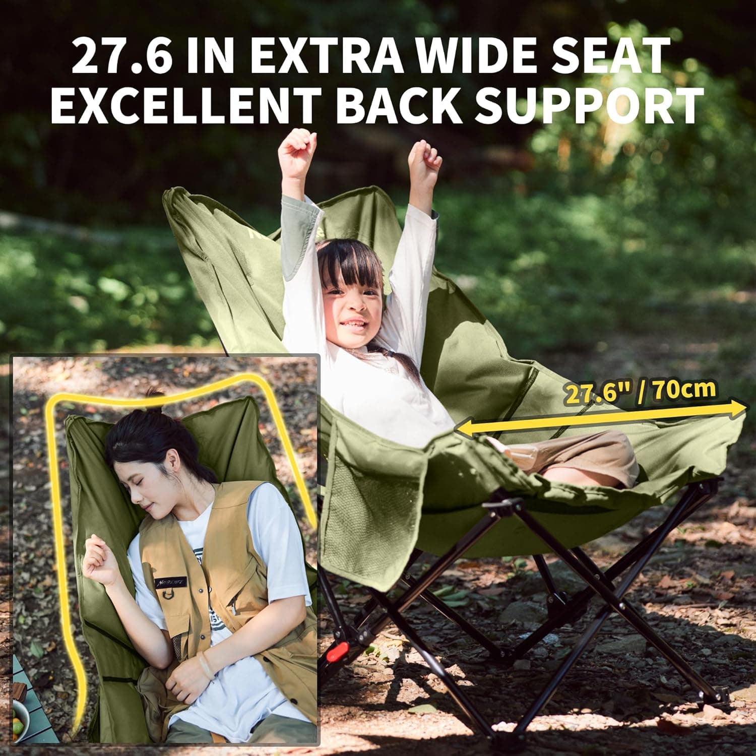 Chaise de Camping Pliante avec Dossier Réglable - كرسي تخييم بظهر عالي مريح قابل لتمديد - Vacance & Loisir - صورة 11