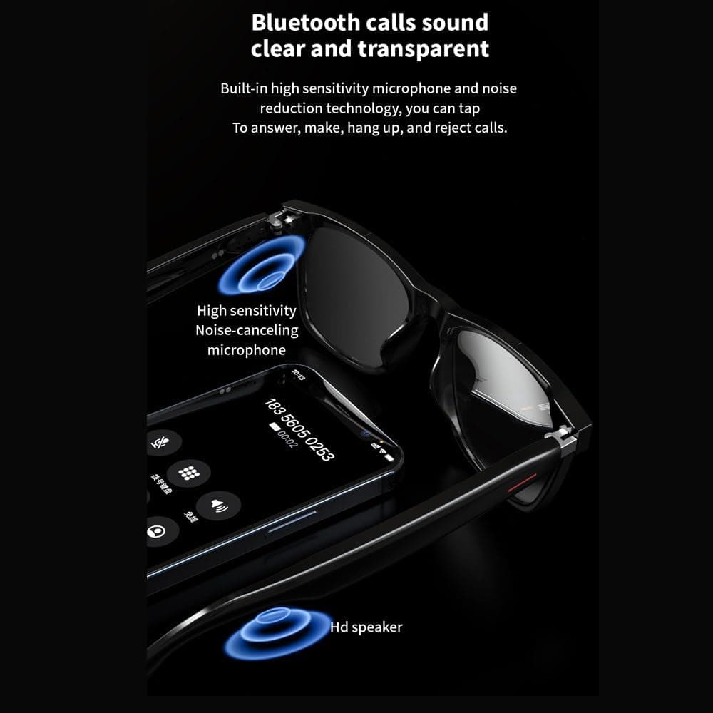 Lunettes Connectées GS03 de Traduction IA et Audio Open-Ear Bluetooth 5.4 - نظارات المترجم الذكية بالذكاء الاصطناعي - Électronique - صورة 13
