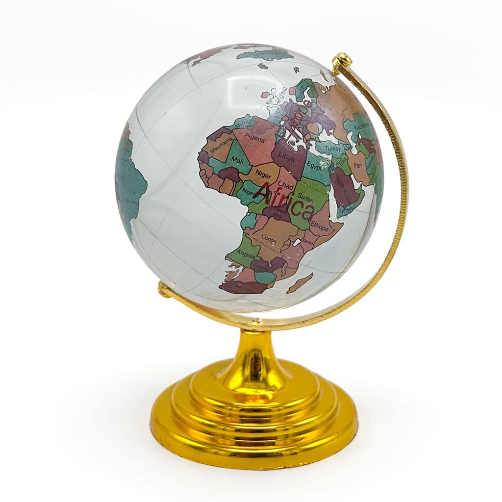 كرة كريستالية بخريطة العالم | Globe Cristal Rotatif | للمكتب — صورة 2