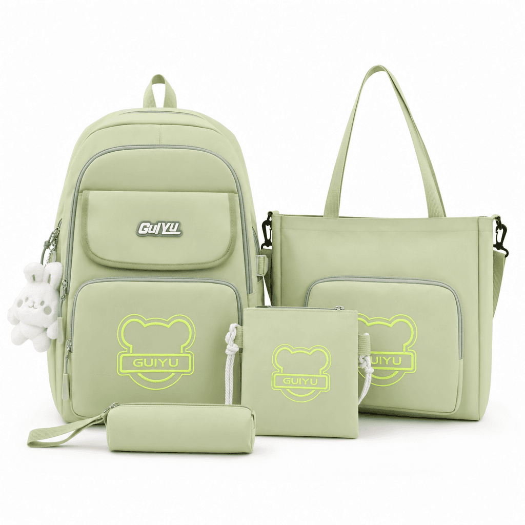 Cartable Scolaire 4 en 1 GUIYU – Sac à Dos + Sac Cabas + Pochette + Trousse - Back to School - صورة 3