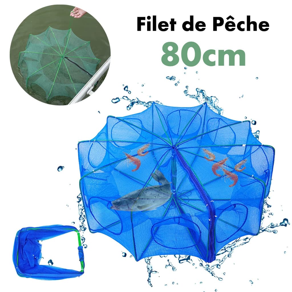 Piège de Pêche Poissons 8 Trous Facile a Installer 80cm — صورة 1