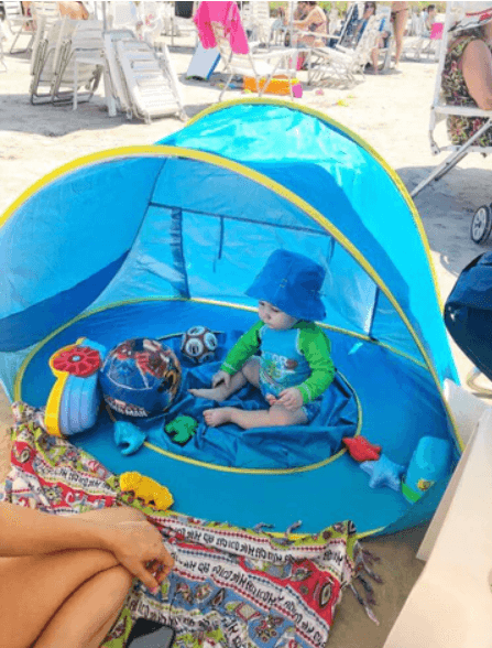 خيمة أطفال مع مسبح | Tente Plage Bébé Piscine | للشاطئ والحديقة — صورة 3