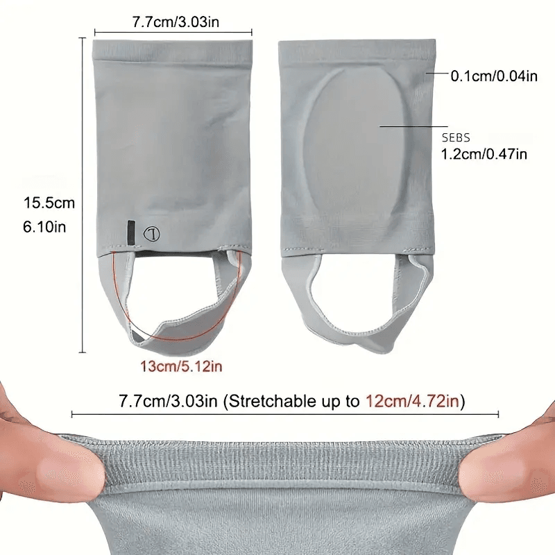 Paire Semelles de pied Soutien de la voûte plantaire en silicone pour fasciite plantaire orthopédique — صورة 3