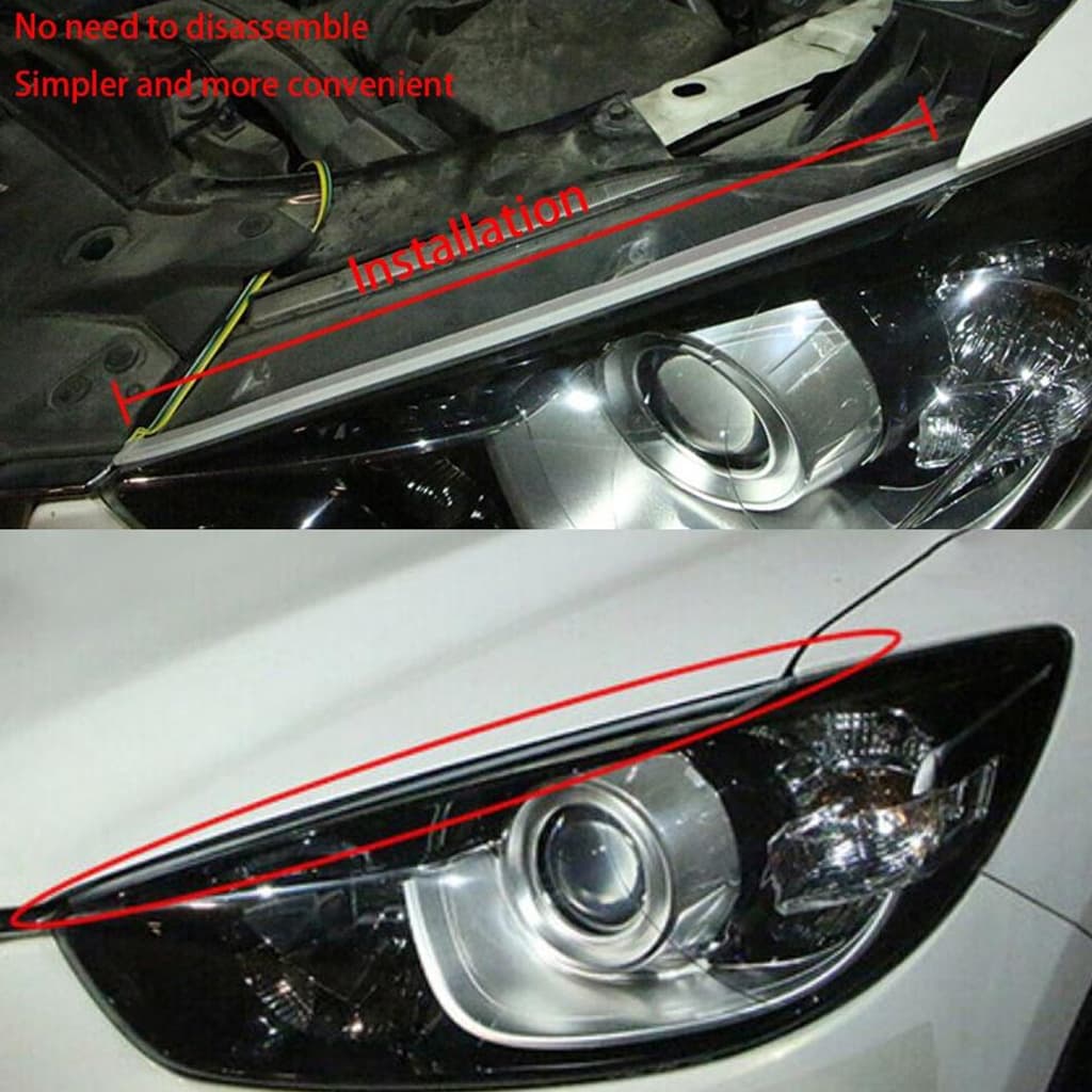 Feux de Jour LED Et Clignotant 2Pcs Pour Phares de Voiture 60cm — صورة 5