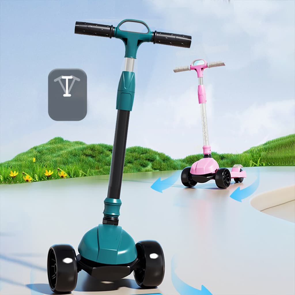 Trottinette Enfant à 3 Roues Lumineuses pour Enfants – سكوتر أطفال جيل جديد — صورة 2
