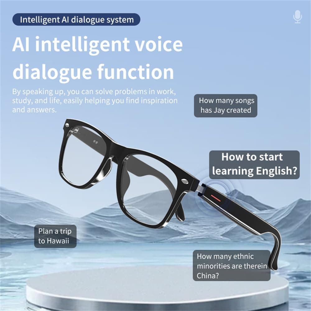 Lunettes Connectées GS03 de Traduction IA et Audio Open-Ear Bluetooth 5.4 - نظارات المترجم الذكية بالذكاء الاصطناعي - Électronique - صورة 2