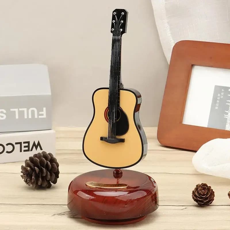 Mini instrument de musique rétro GUITARE, boîte à musique Décoration — صورة 1