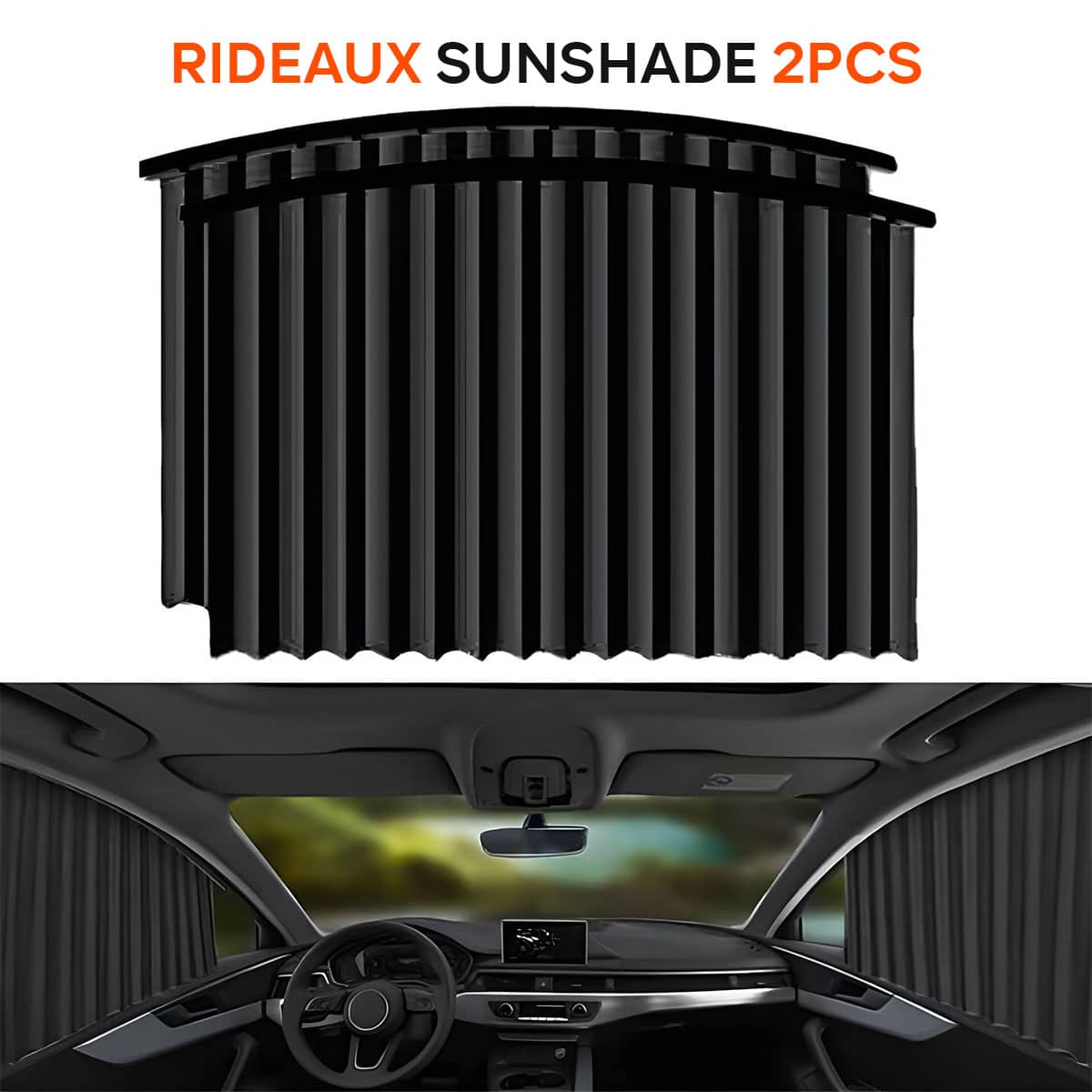 ستائر السيارة المغناطيسية | Rideaux Pare-Soleil 2PCS | واقية من الشمس