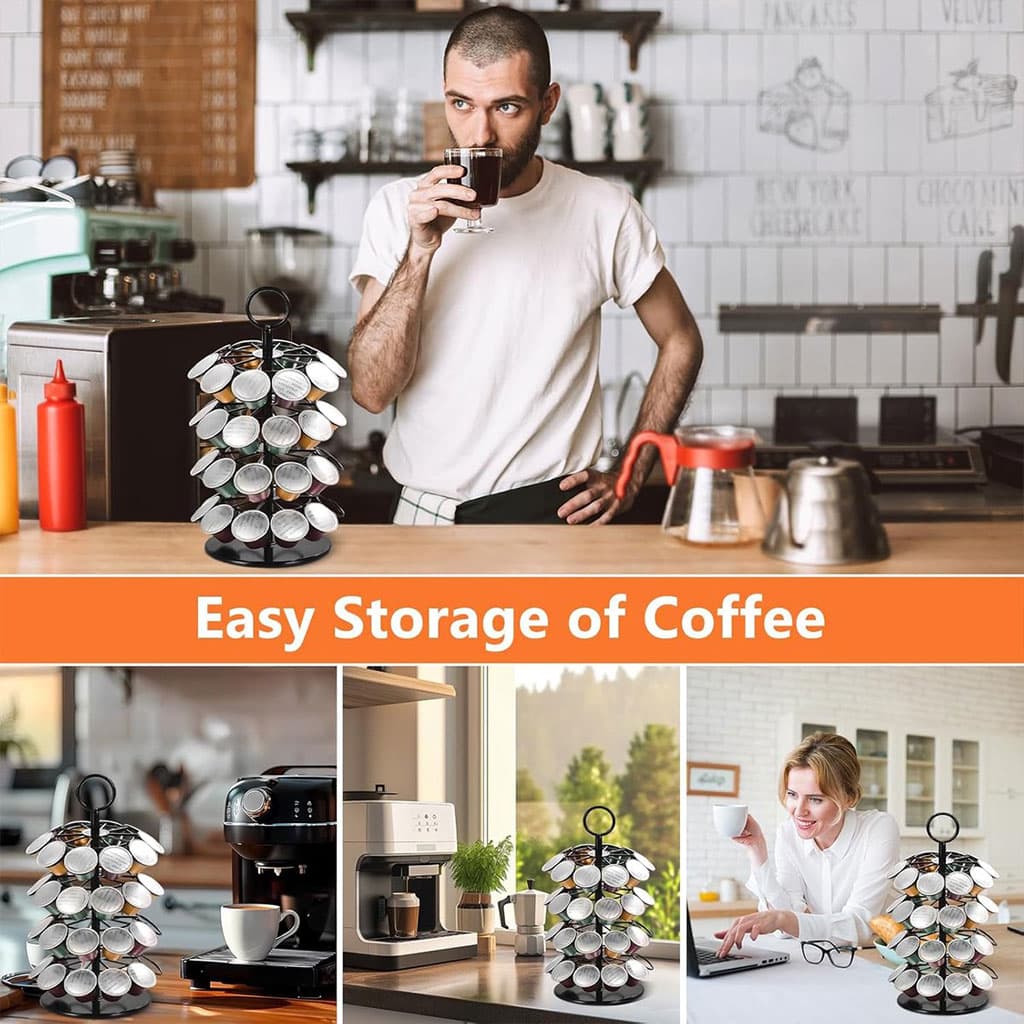 Support Présentoir de Capsules 40 PCS Rotatif 360 Degrés – حامل كبسولات القهوة — صورة 6