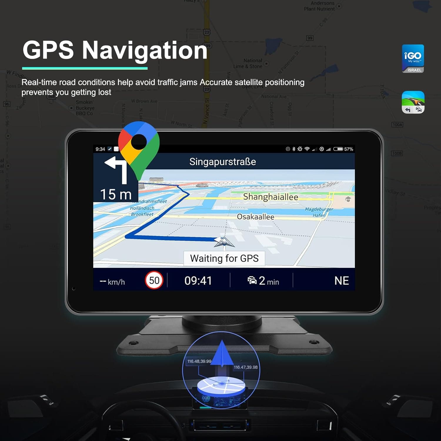 Écran Autoradio Portable 7P Tactile - CarPlay et Android Auto - شاشة السيارة الذكية المحمولة 7 بوصة تدعم كربلاي وأندرويد أوتو - Accessoires Auto/Moto - صورة 11