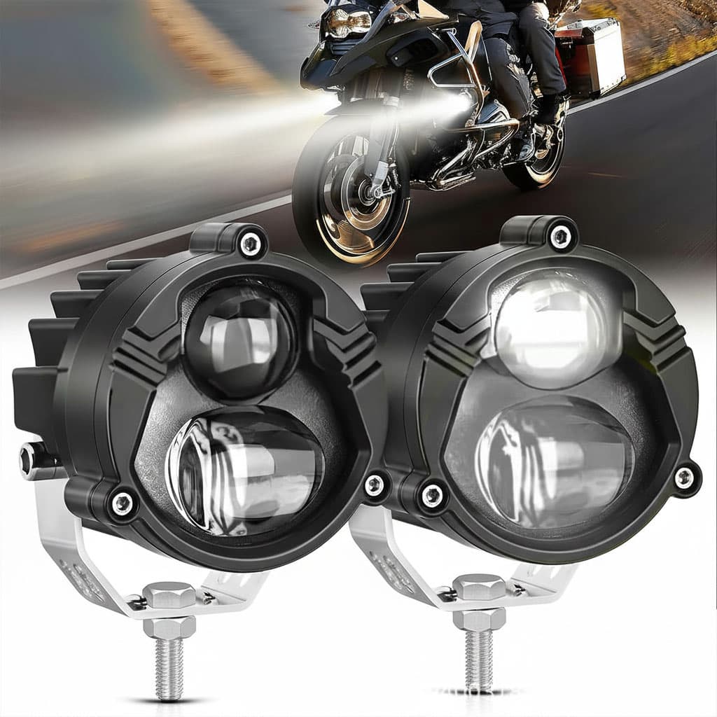 مصابيح دراجة نارية | Phares LED Anti-Brouillard | 2 قطع إضافية — صورة 1