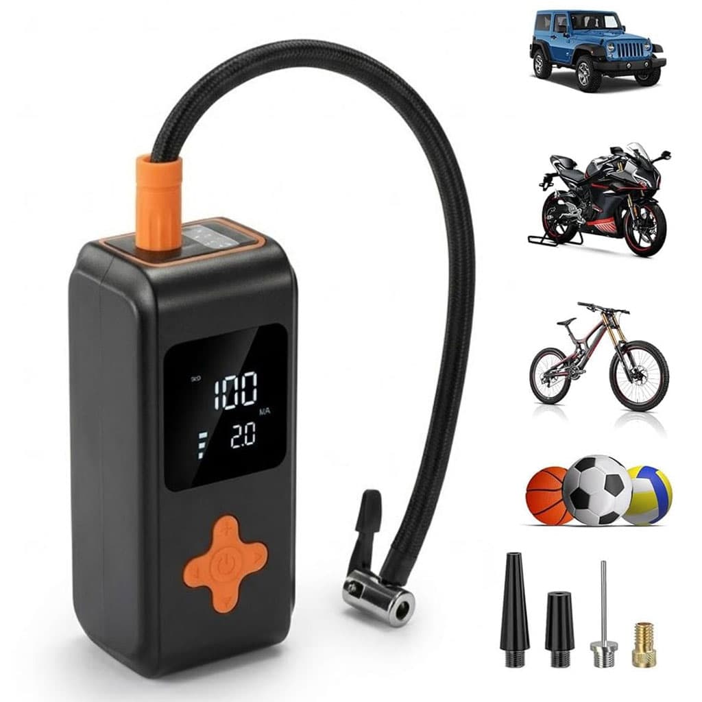 Gonfleur de pneus portable sans fil arrêt automatique MK-330 - جهاز ضغط العجلات محمول - Accessoires Auto/Moto - صورة 1
