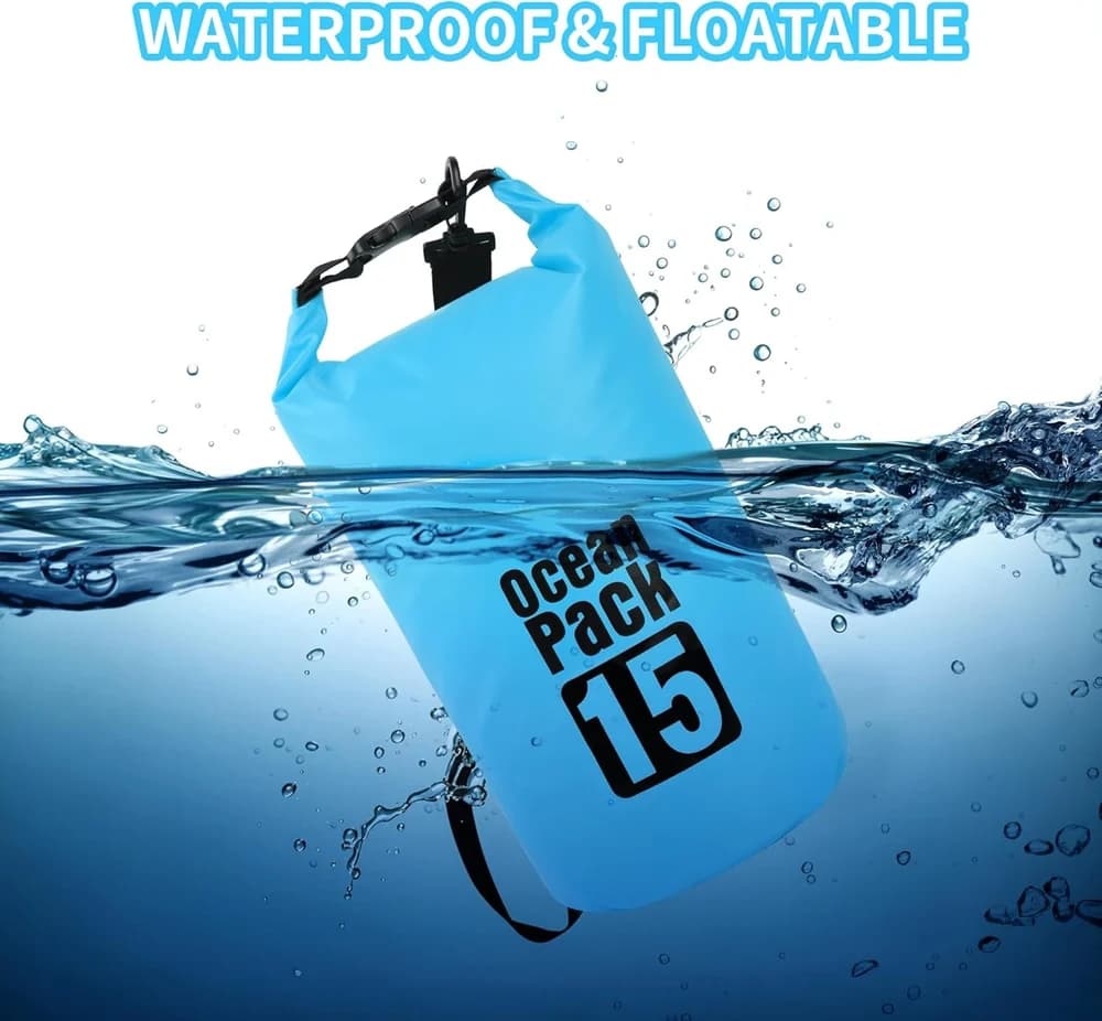 Sac Étanche Ocean Pack Dry Bag 15L Haute Résistance avec Double Bretelles - حقيبة مقاومة للماء بالكامل بسعة 15 لتر - Vacance & Loisir - صورة 12