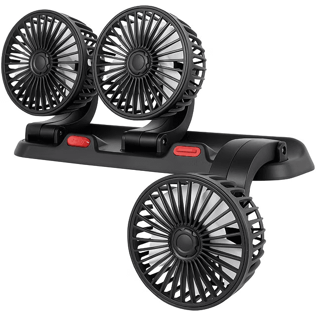 Ventilateur de Voiture USB Haute Vitesse 360° Réglable 3 Têtes 12/ 24 V - مروحة سيارة قابلة للتعديل بزاوية 360 درجة بثلاثة رؤوس - Accessoires Auto/Moto - صورة 9