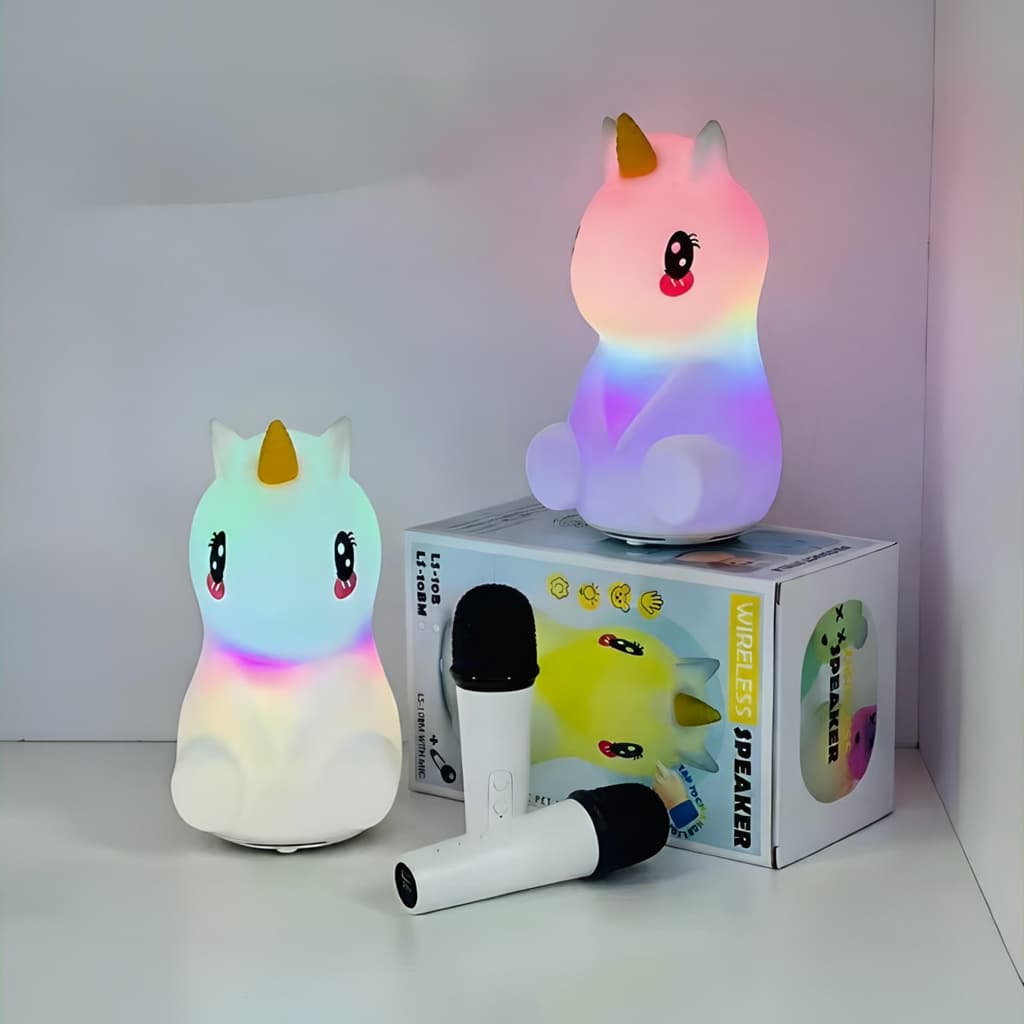 مكبر صوت لاسلكي بميكروفون | Haut-parleur Licorne LS-10BM | كاراوكي للأطفال — صورة 7