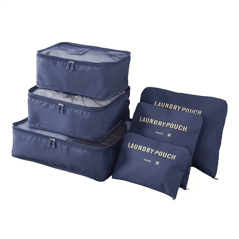 Ensemble de 6 Pcs Sacs de rangement Cube de voyage laundry Pouch — صورة 6