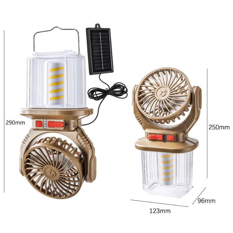 Lanterne et Ventilateur de Camping Solaire Rechargeable - فانوس ومروحة التخييم بالطاقة الشمسية 2 في 1 - Camping et Randonnée - صورة 8