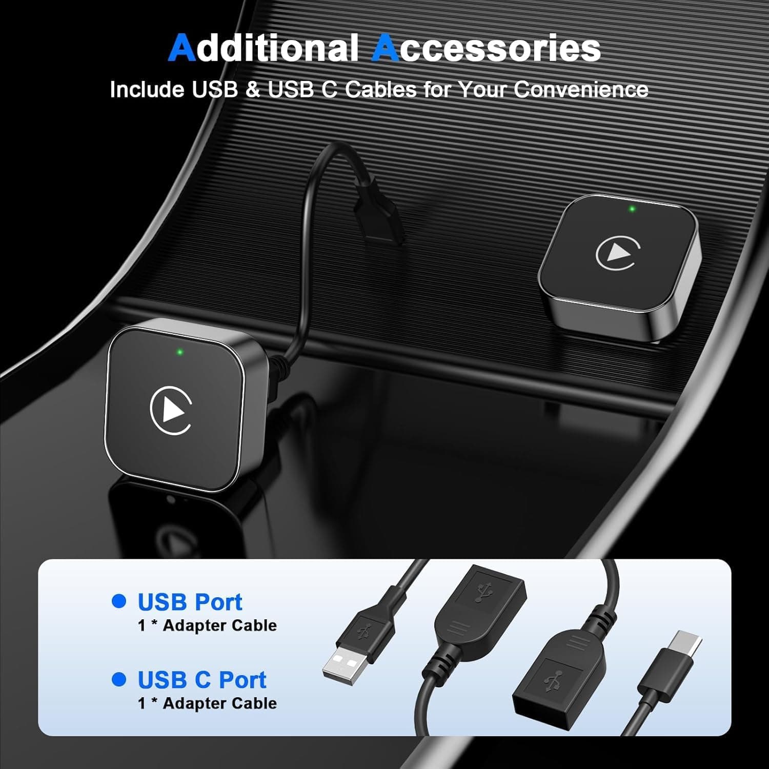 Adaptateur Sans Fil CarPlay et Android Auto pour Voitures - محول السيارة الذكي 2 في 1 - Accessoires Auto/Moto - صورة 5