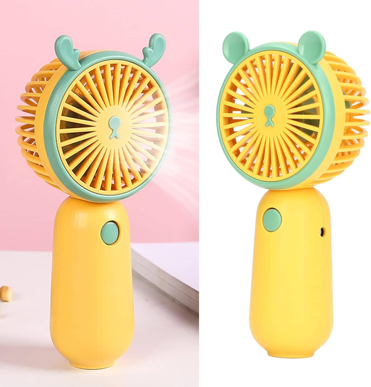 مروحة يد محمولة | Mini Ventilateur USB DD8009 | 2 في 1 قابلة للشحن