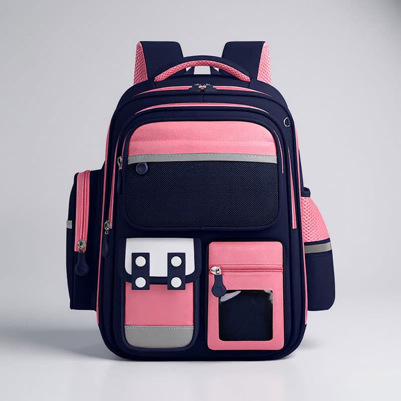 Sac à Dos Enfant pour École primaire de Haute Qualité Bleu et Rose – حقيبة ظهر مدرسية للأطفال أزرق ووردي — صورة 2