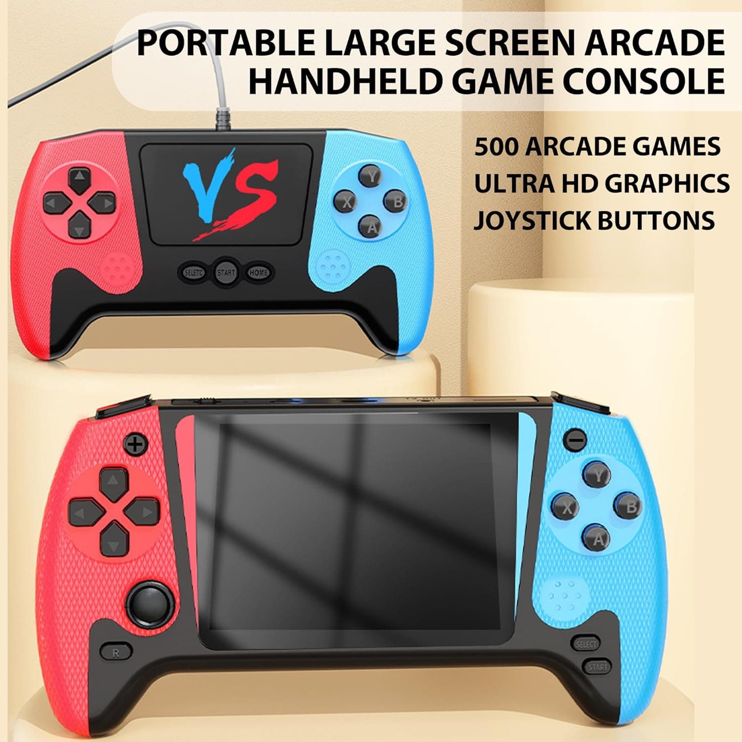 Console de Jeux Rétro Portable avec 500+ Jeux Classiques et Manette Supplémentaire - جهاز الألعاب المحمول ريترو بـ 500 لعبة كلاسيكية مع ذراع تحكم إضافي - Jouet & Gaming - صورة 6