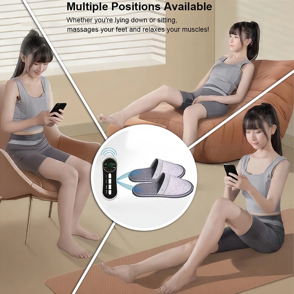 Pantoufles de massage USB pour thérapie électrique à impulsions — صورة 3
