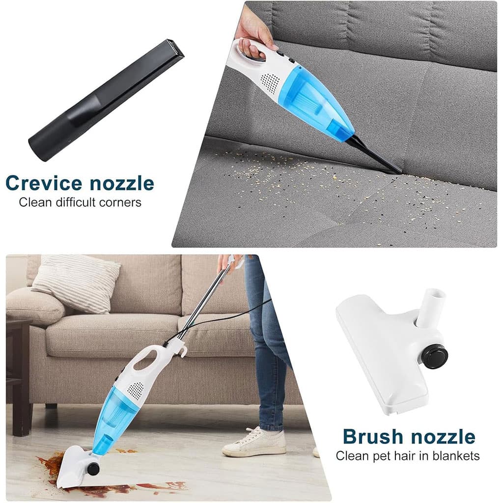Balai Aspirateur Multismart 500W/14Kpa 2en1avec Filtre de Haute efficacité et 9 Têtes de Rechange – مكنسة كهربائية منزلية بعدة رؤوس — صورة 5