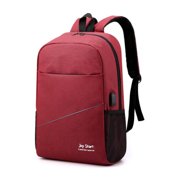 Sac à dos homme avec sac bandoulière et trousse 3en1 rouge 2755-8 – محفظة ظهر رجالية 3 قطع أحمر — صورة 2