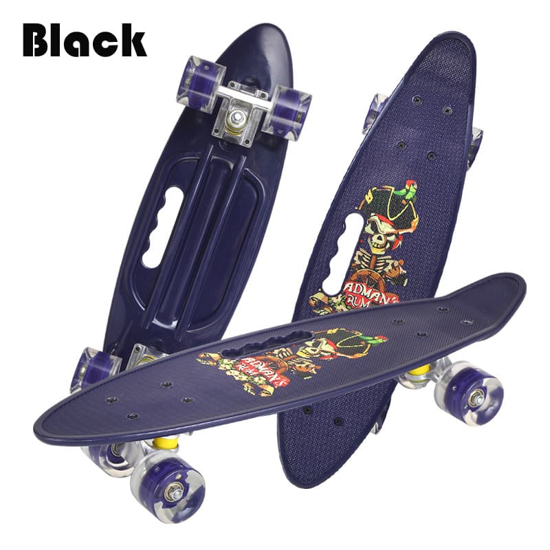 Skateboard pour enfants Surface antidérapante durable Roues lumineuses — صورة 2