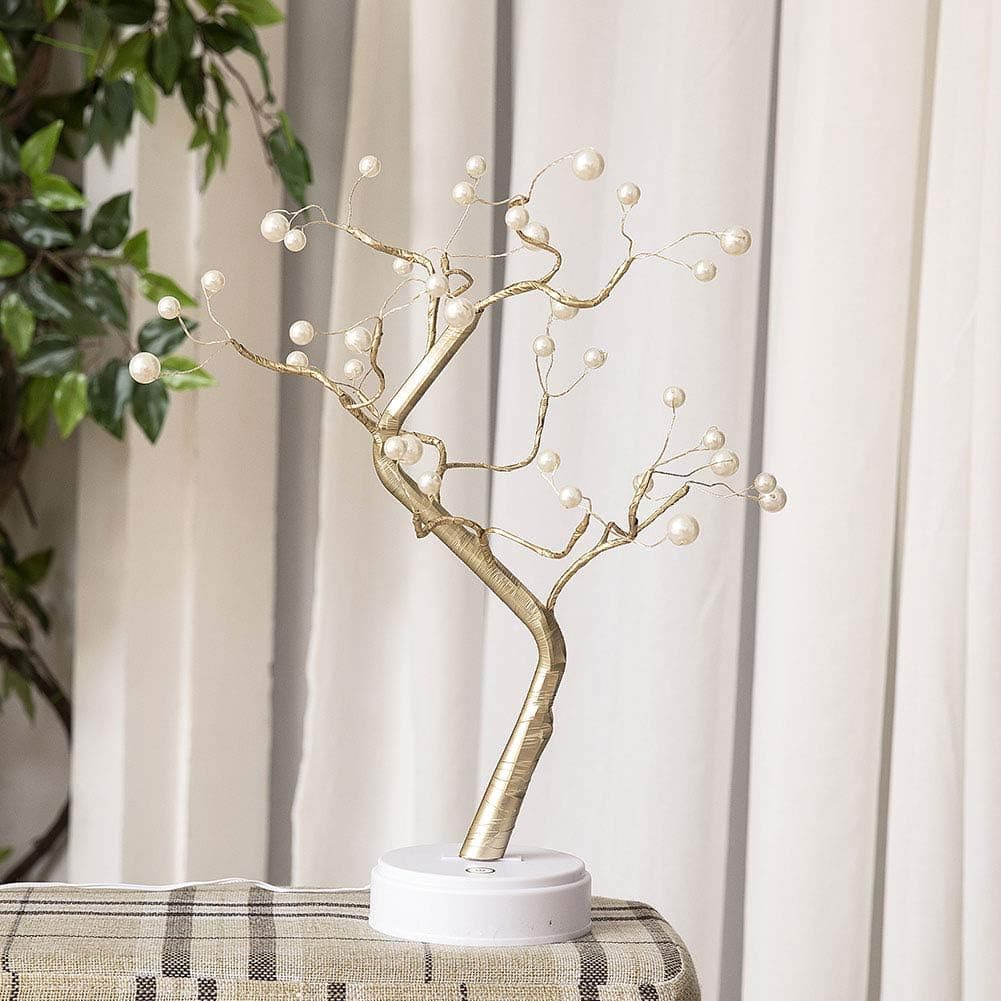 lampe de Table Arbre lumineux style bonsaï — صورة 3