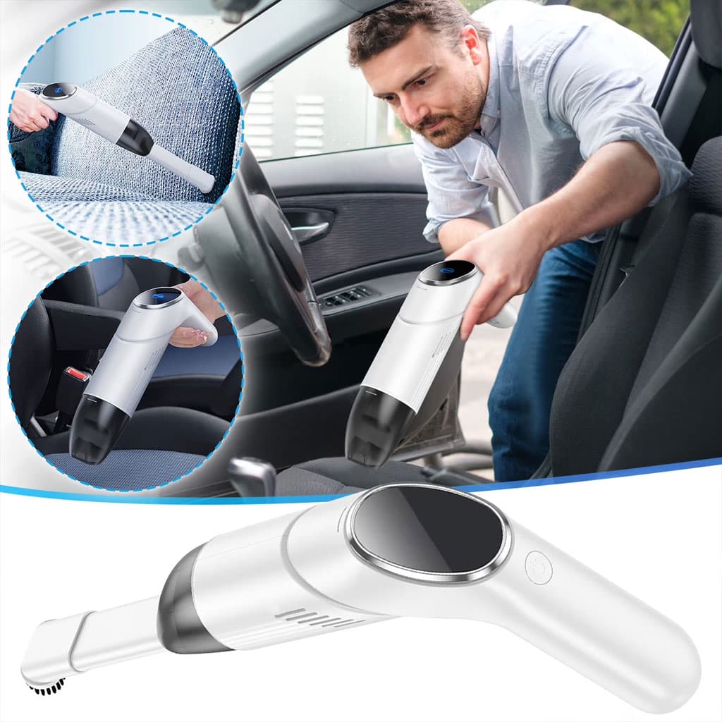 Aspirateur Pliable et Portable pour Voiture avec Éclairage LED – مكنسة كهربائية محمولة للسيارات — صورة 1