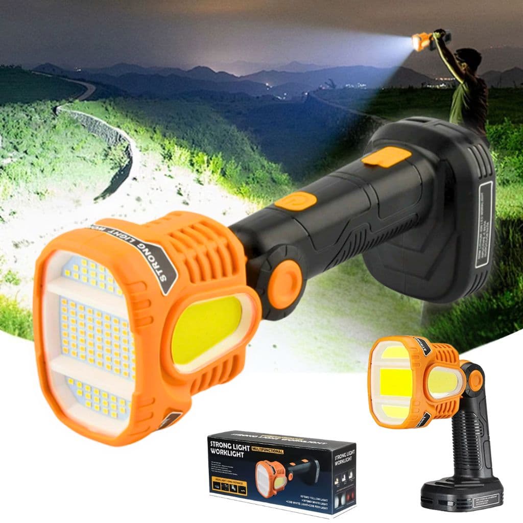Lampe torche LED Rechargeable USB avec COB Lumière d’urgence – مصباح عالي السطوع — صورة 1