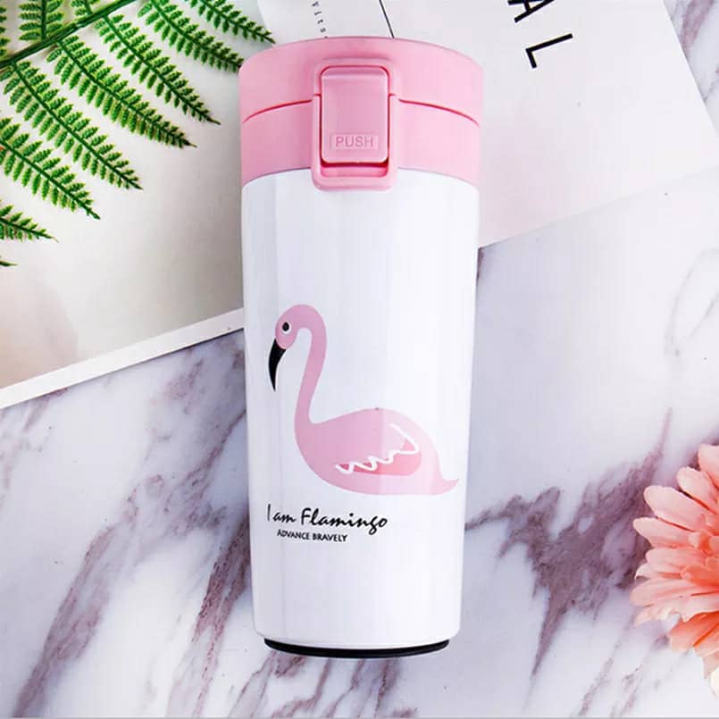 Flamingo Thermos pour tasses à café de 380ML en acier inoxydable — صورة 5