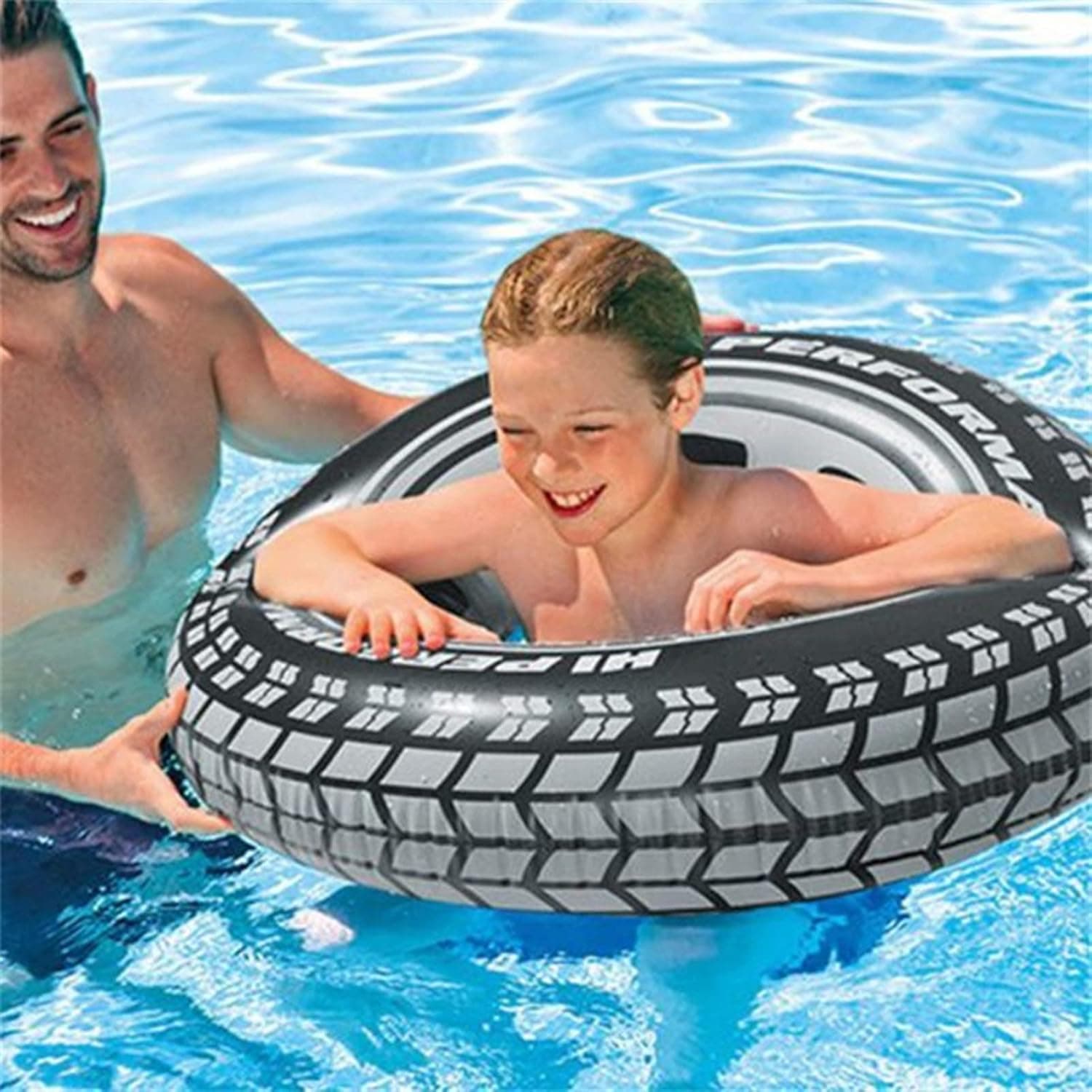 Bouée de Natation Adulte Design Pneu Sport en PVC Haute Résistance - عوامة وعجلة سباحة للبالغين بتصميم إطار السيارة الرياضي - Vacance & Loisir - صورة 10