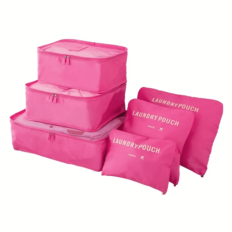 Ensemble de 6 Pcs Sacs de rangement Cube de voyage laundry Pouch — صورة 7