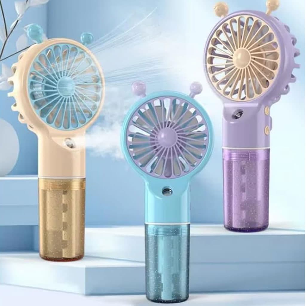 Humidificateur et Ventilateur Portatif avec Batterie Rechargeable USB 2en1 – مروحة ومعطر جو — صورة 3