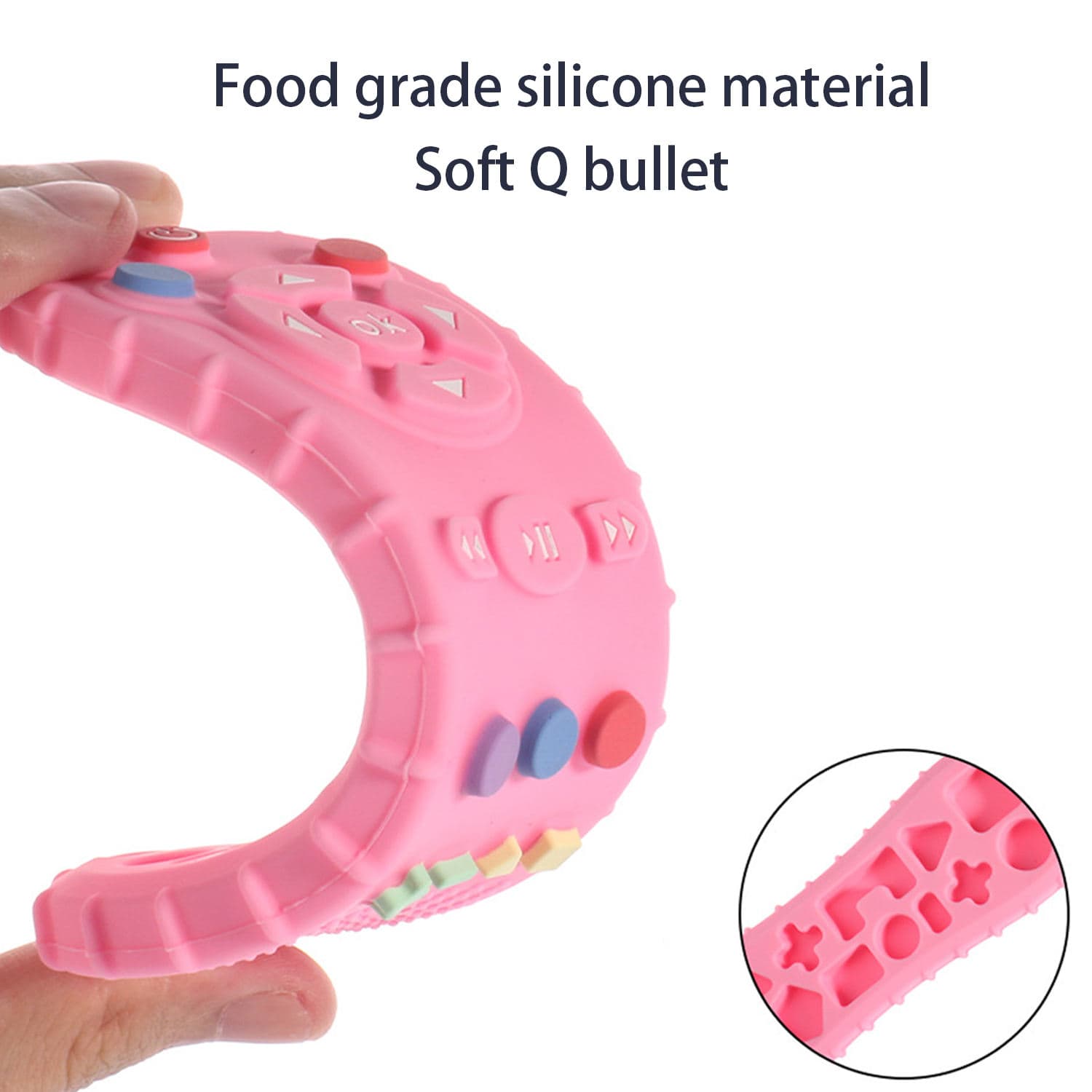 Anneau de dentition en Silicone en forme de télécommande - عضاضة اطفال من سيليكون على شكل جهاز تحكم — صورة 2