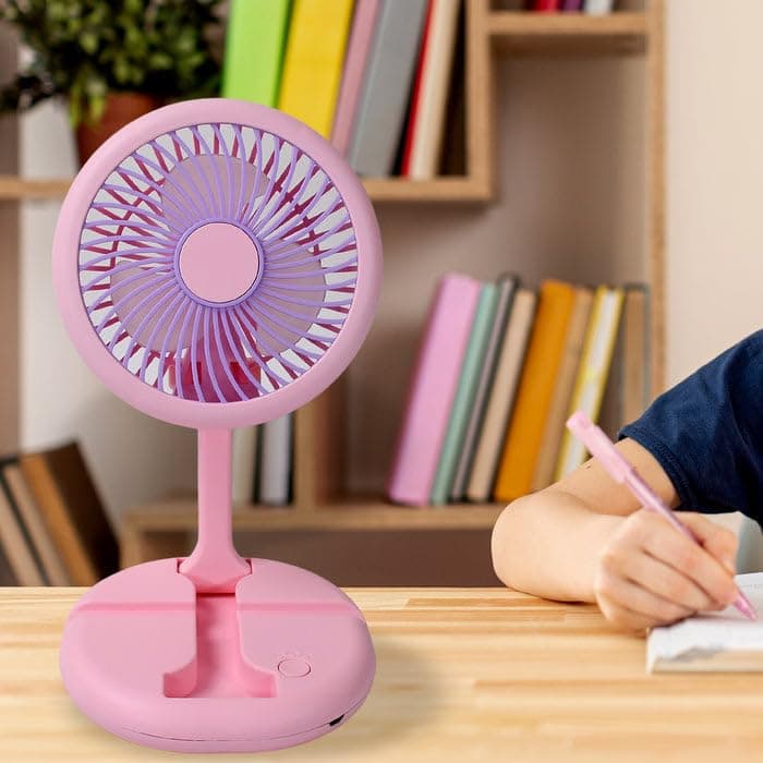 مروحة قابلة للطي مع حامل هاتف | Ventilateur Pliable Rechargeable | مكتب ويد — صورة 2