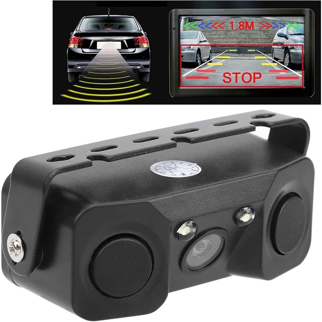 Kit de caméra de recule avec double capteur de de stationnement – كاميرة خلفية مع رادارات خلفية — صورة 3