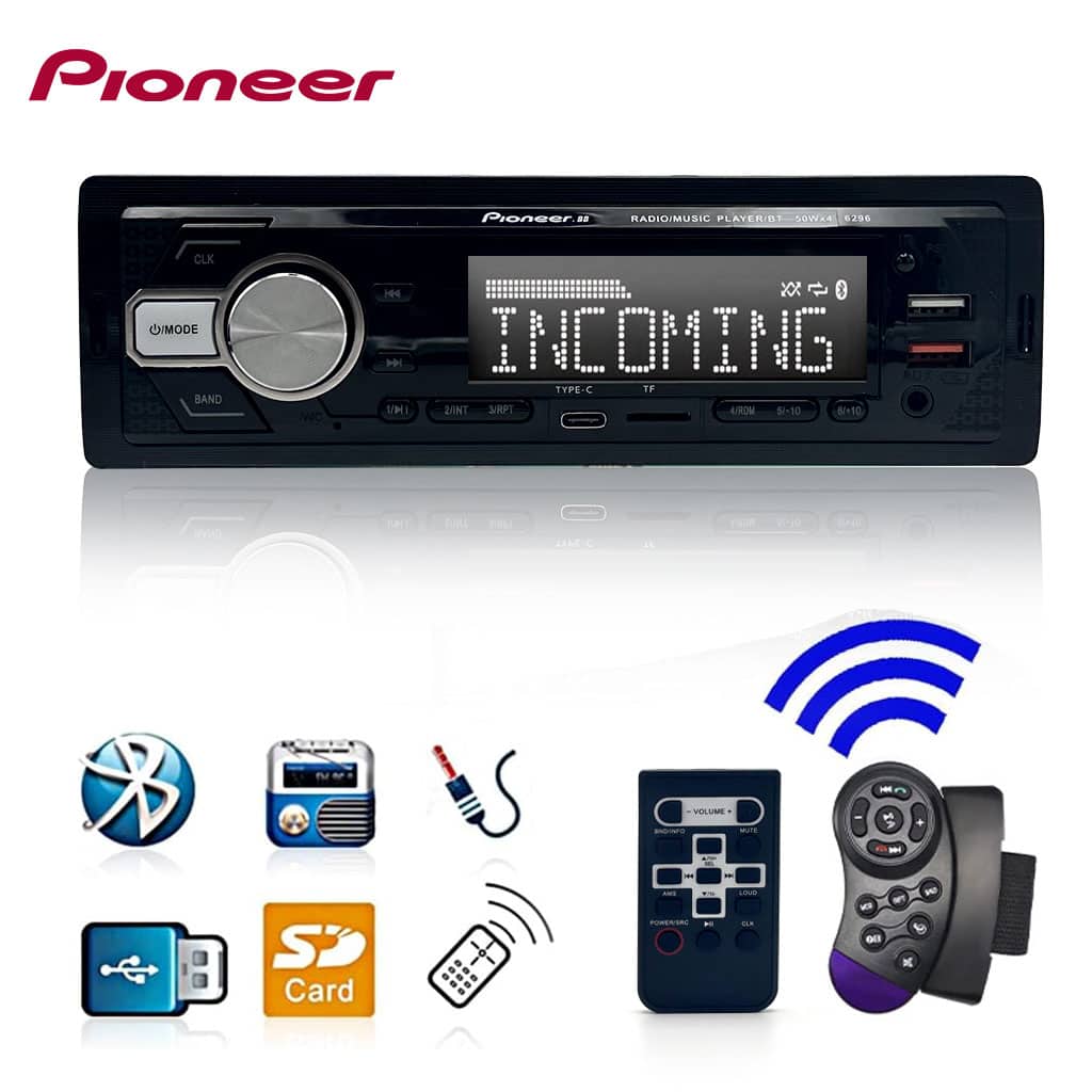جهاز راديو سيارة | Pioneer 6296BT FM MP3 | بلوتوث وإضاءة