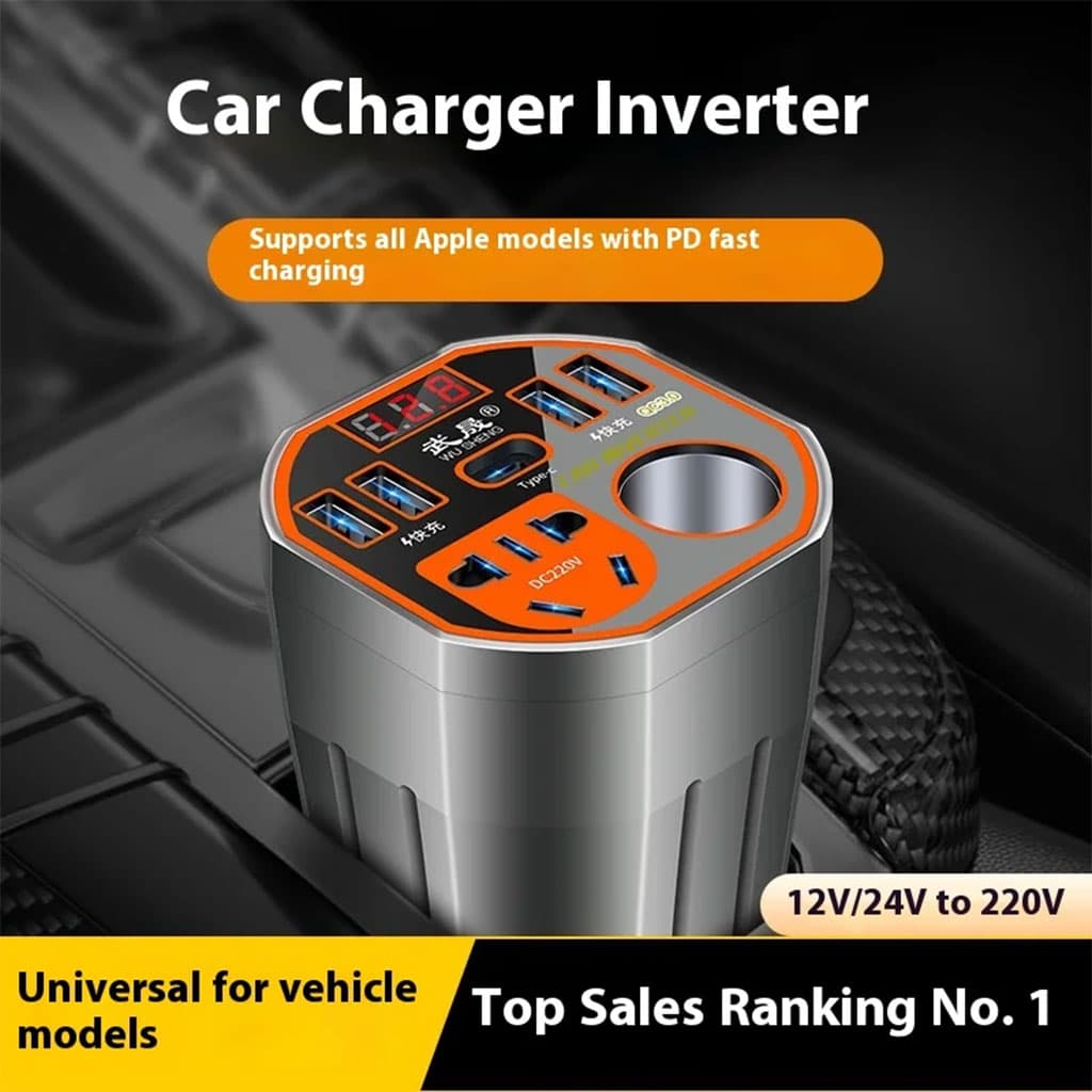 Convertisseur de Puissance pour Voiture 12V/24V vers DC220V Charge Rapide – محول التيار الكهربائي في السيارة — صورة 6