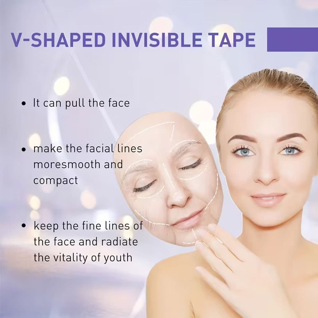 Bandes de Lifting Facial Invisibles pour un Visage en V Impéccable - أشرطة شد وإخفاء عيوب الوجه والرقبة الفورية - Soins et Beauté - صورة 9