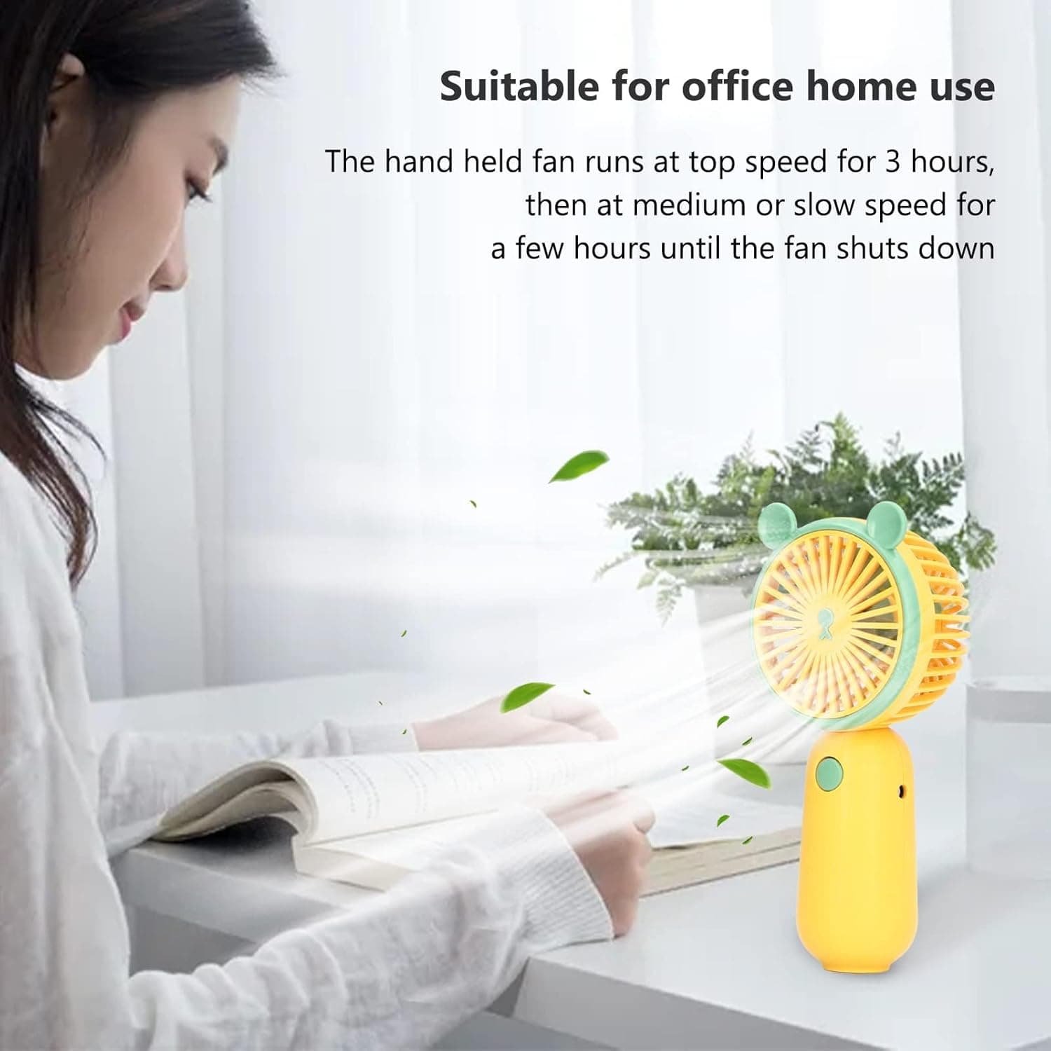 مروحة يد محمولة | Mini Ventilateur USB DD8009 | 2 في 1 قابلة للشحن — صورة 8