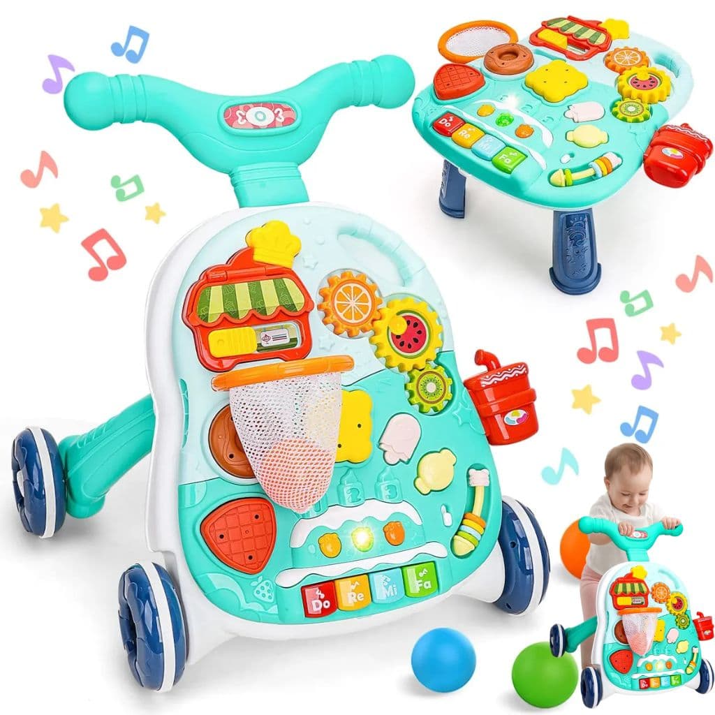 Trotteur Bébé Multifonction 4 en 1 avec Panneau de Jeu – مشاية أطفال متعددة الوظائف — صورة 1
