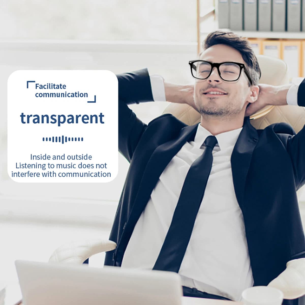 Lunettes Connectées GS03 de Traduction IA et Audio Open-Ear Bluetooth 5.4 - نظارات المترجم الذكية بالذكاء الاصطناعي - Électronique - صورة 8